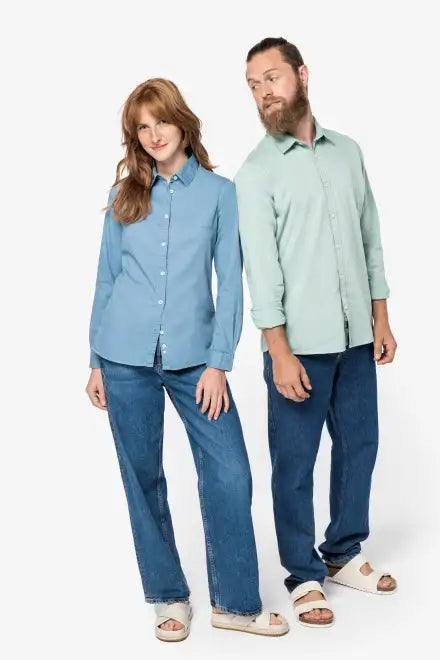 COOZO-Native Spirit Ladies Washed Long Sleeve Shirt (NS503)