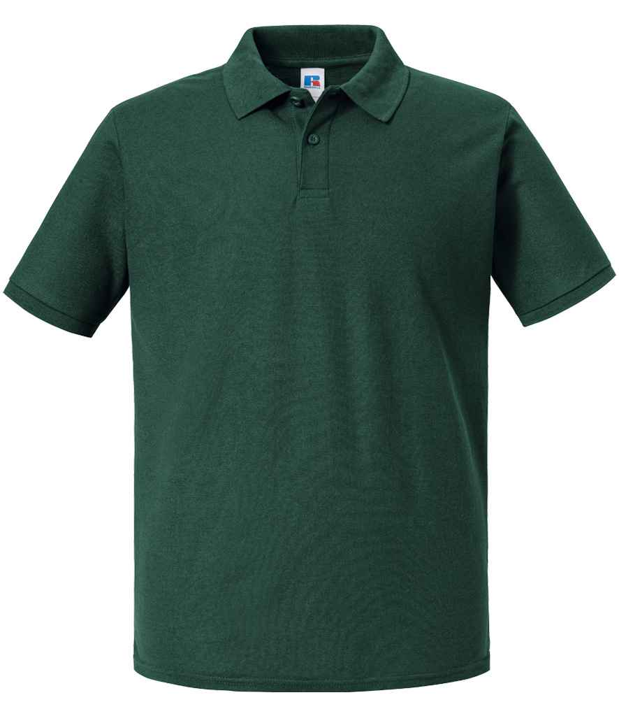 Russell 570M Classic fit Authentic Eco Piqu Polo Shirt Ribbed collar and cuffs - COOZO