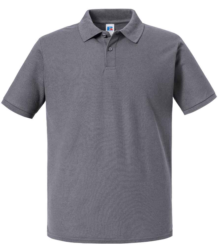 Russell 570M Classic fit Authentic Eco Piqu Polo Shirt Ribbed collar and cuffs - COOZO