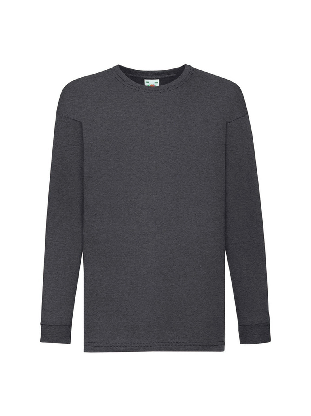 Fruit Of The Loom 61007 Valueweight Long Sleeved T-Shirt 165gsm Kids 100% Cotton - COOZO