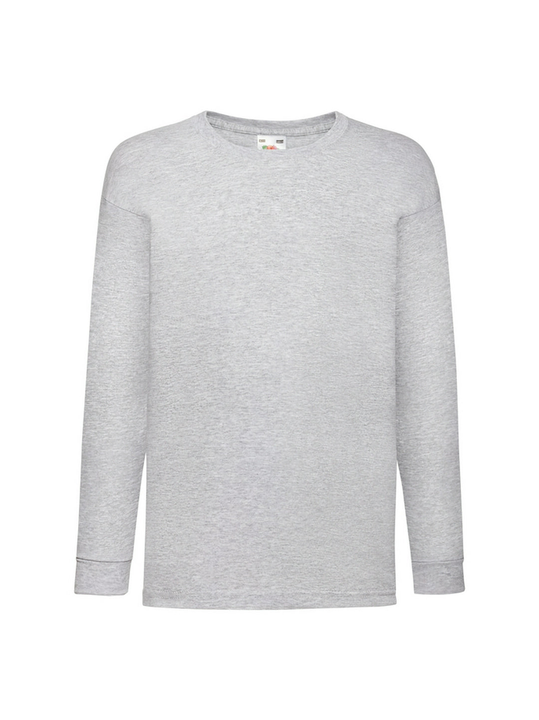 Fruit Of The Loom 61007 Valueweight Long Sleeved T-Shirt 165gsm Kids 100% Cotton - COOZO