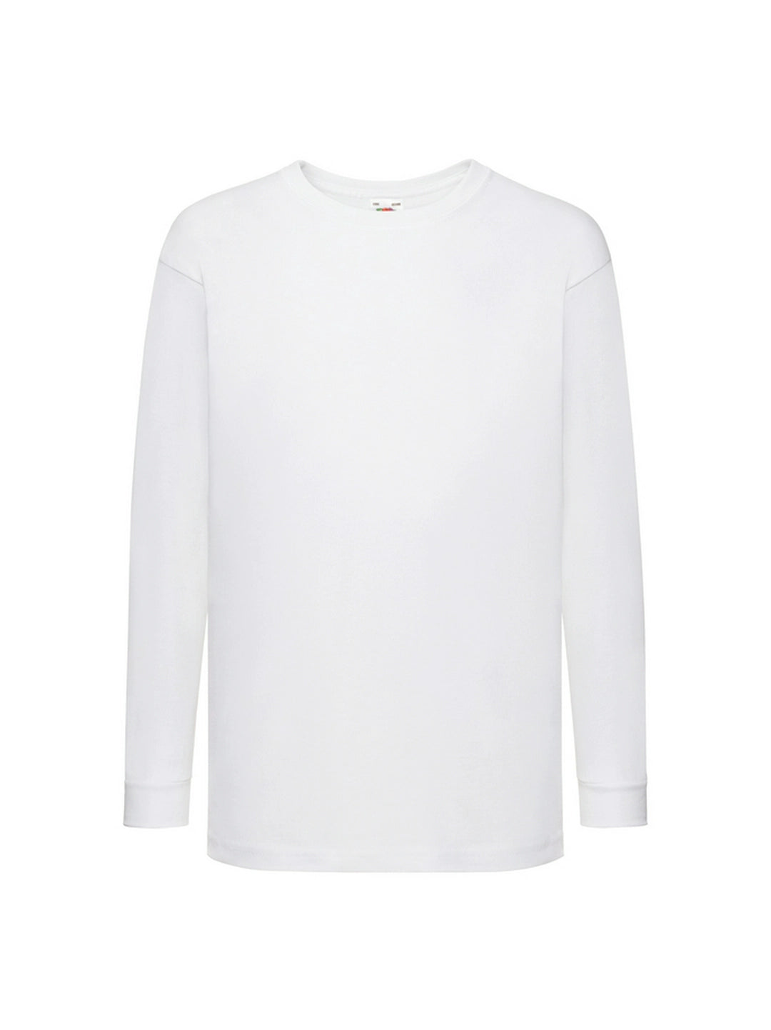 Fruit Of The Loom 61007 Valueweight Long Sleeved T-Shirt 165gsm Kids 100% Cotton - COOZO