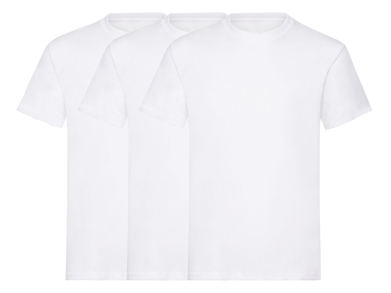 Fruit Of The Loom 61212 Pack of 3 Men's Heavy Short-Sleeved T-Shirts 100% Cotton Casual or Work Wear - COOZO