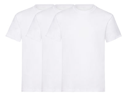 Fruit Of The Loom 61212 Pack of 3 Men's Heavy Short-Sleeved T-Shirts 100% Cotton Casual or Work Wear - COOZO