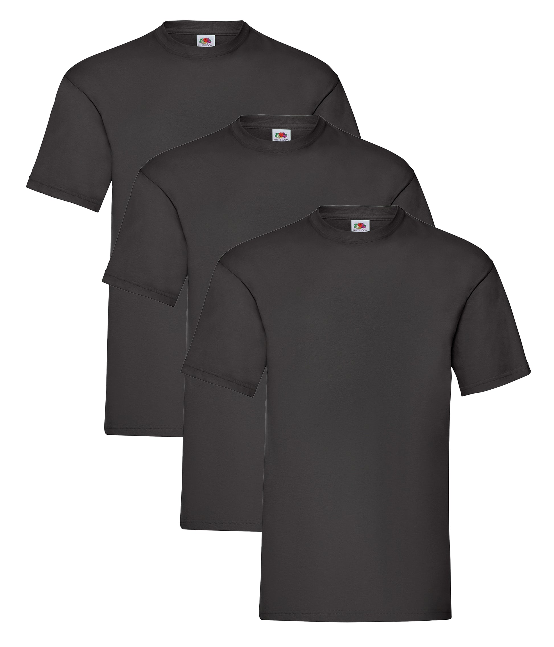 Fruit Of The Loom 61036 Unisex Valueweight Crew Necked T-Shirt 165gsm 100% Cotton (pack of 3) - COOZO