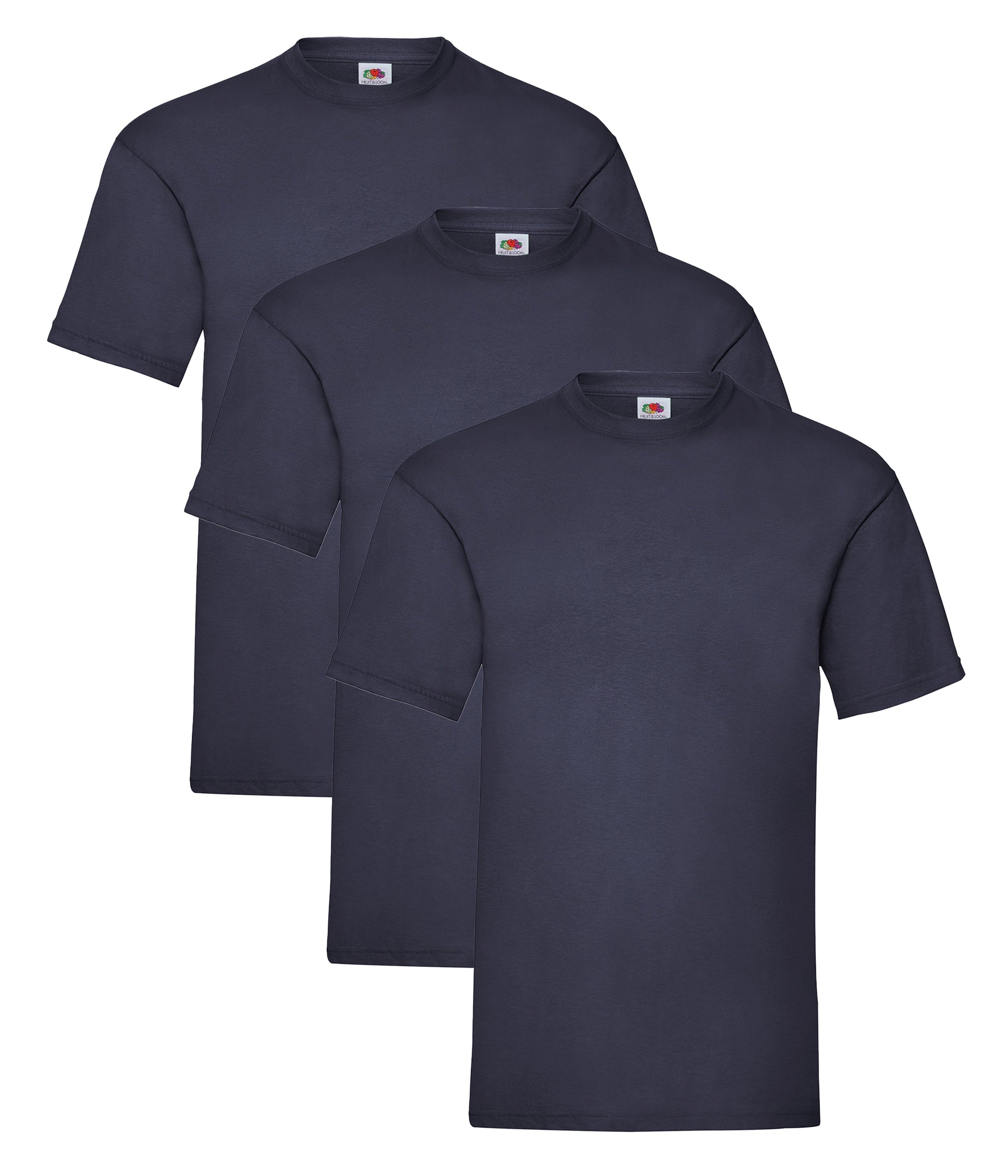 Fruit Of The Loom 61036 Unisex Valueweight Crew Necked T-Shirt 165gsm 100% Cotton (pack of 3) - COOZO
