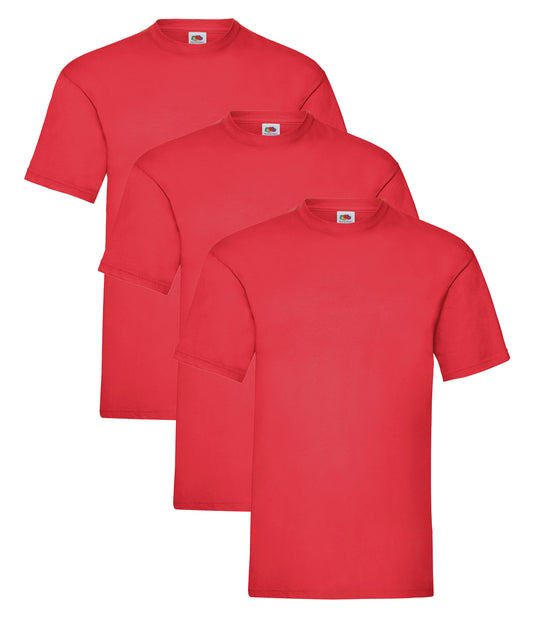 Fruit Of The Loom 61036 Unisex Valueweight Crew Necked T-Shirt 165gsm 100% Cotton (pack of 3) - COOZO