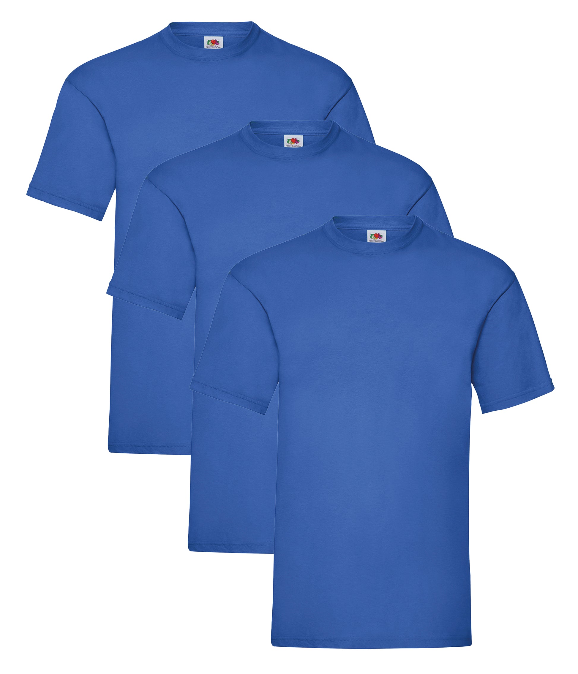 Fruit Of The Loom 61036 Unisex Valueweight Crew Necked T-Shirt 165gsm 100% Cotton (pack of 3) - COOZO