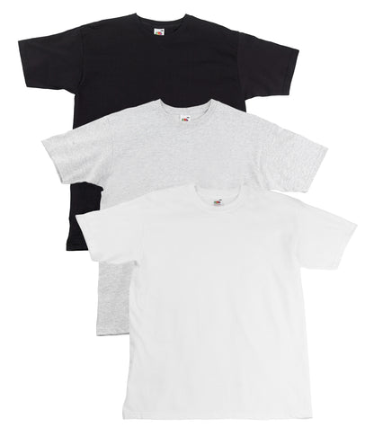 Fruit Of The Loom 61044 Unisex Super Premium Crew Necked T-Shirt 205gsm 100% Cotton - COOZO