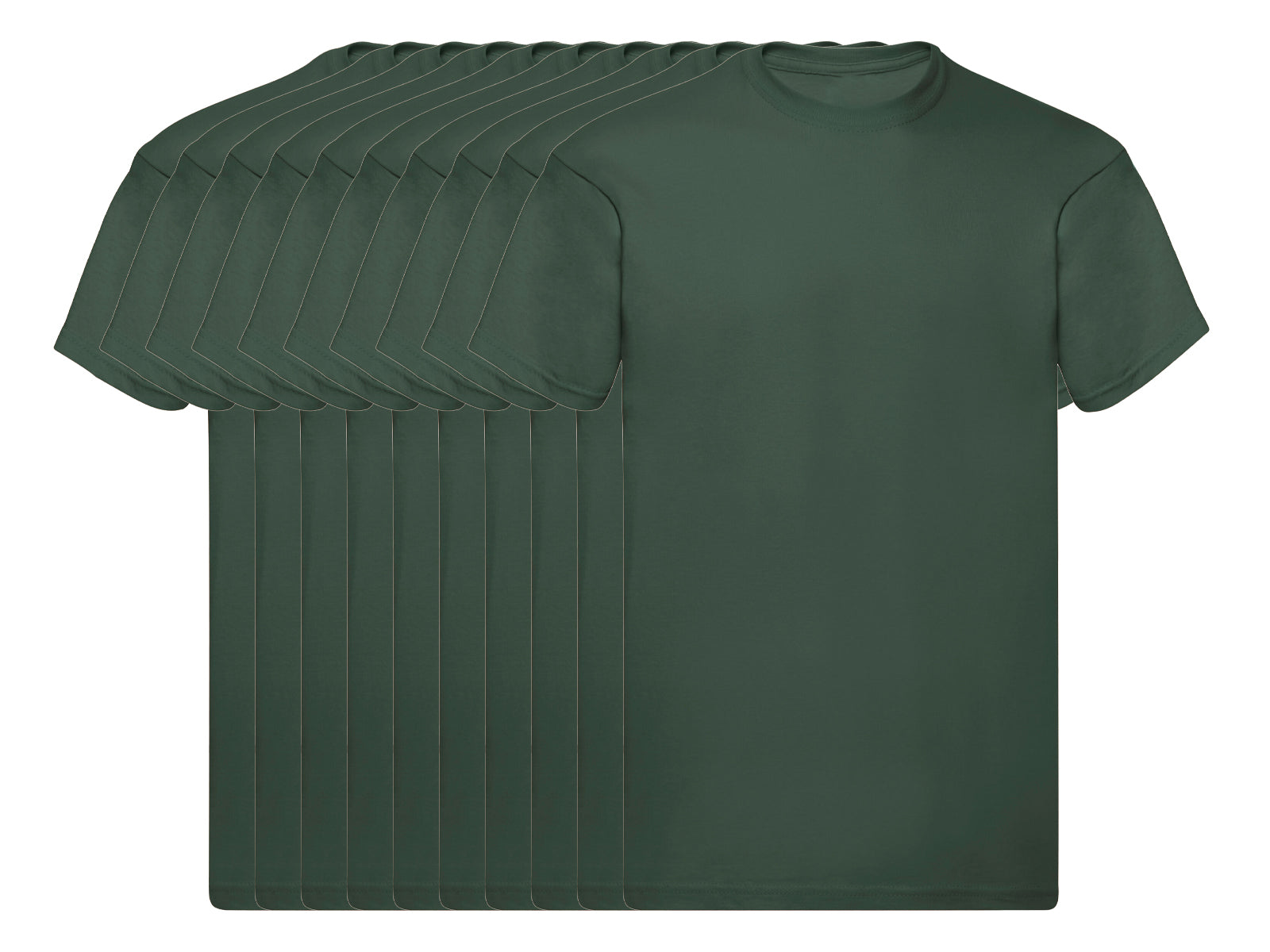 Fruit Of The Loom 61082 Pack of 10 Men's Original Round Neck Short-Sleeved T-Shirts 145gsm - COOZO