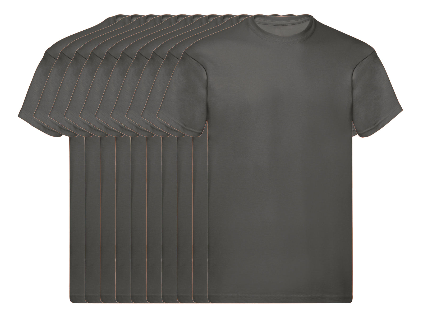 Fruit Of The Loom 61082 Pack of 10 Men's Original Round Neck Short-Sleeved T-Shirts 145gsm - COOZO