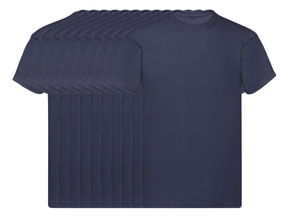 Fruit Of The Loom 61082 Pack of 10 Men's Original Round Neck Short-Sleeved T-Shirts 145gsm - COOZO