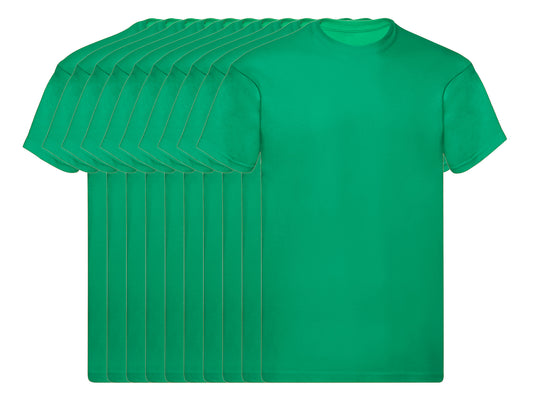Fruit Of The Loom 61082 Pack of 10 Men's Original Round Neck Short-Sleeved T-Shirts 145gsm - COOZO