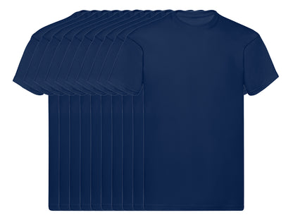 Fruit Of The Loom 61082 Pack of 10 Men's Original Round Neck Short-Sleeved T-Shirts 145gsm - COOZO