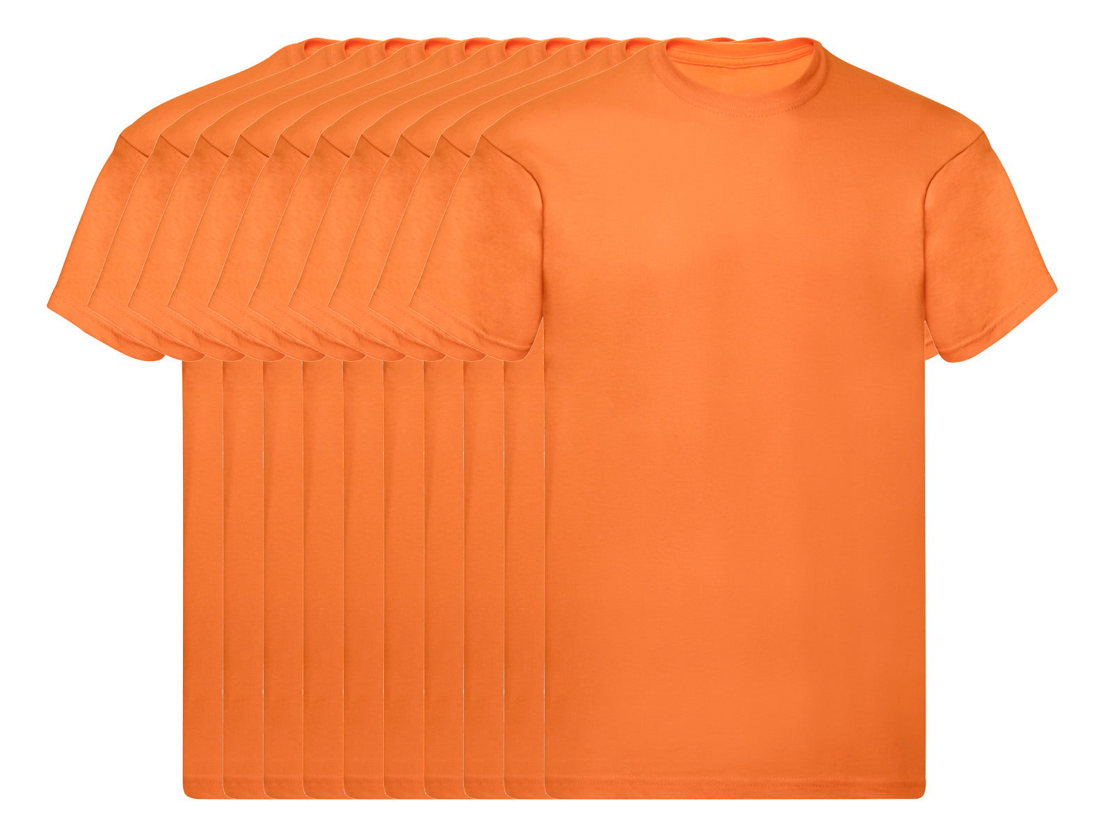 Fruit Of The Loom 61082 Pack of 10 Men's Original Round Neck Short-Sleeved T-Shirts 145gsm - COOZO
