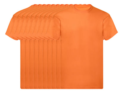Fruit Of The Loom 61082 Pack of 10 Men's Original Round Neck Short-Sleeved T-Shirts 145gsm - COOZO