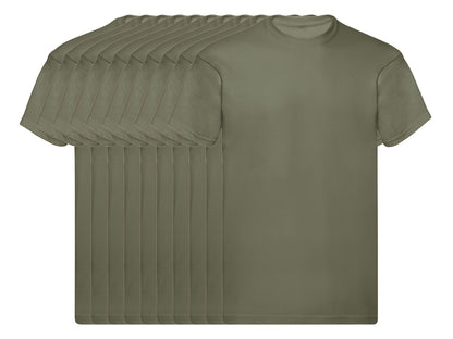 Fruit Of The Loom 61082 Pack of 10 Men's Original Round Neck Short-Sleeved T-Shirts 145gsm - COOZO
