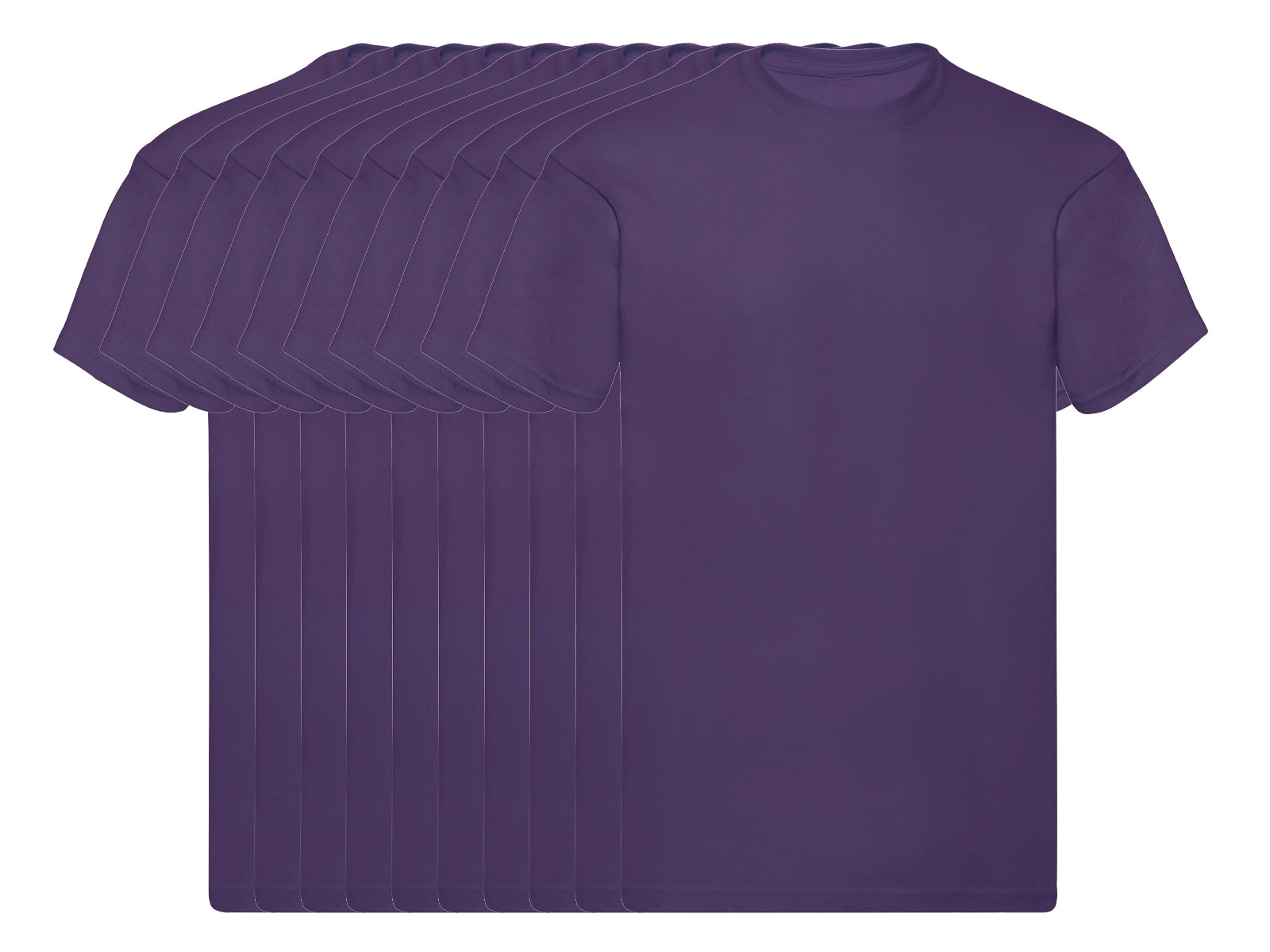 Fruit Of The Loom 61082 Pack of 10 Men's Original Round Neck Short-Sleeved T-Shirts 145gsm - COOZO