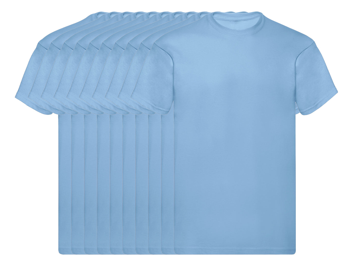 Fruit Of The Loom 61082 Pack of 10 Men's Original Round Neck Short-Sleeved T-Shirts 145gsm - COOZO