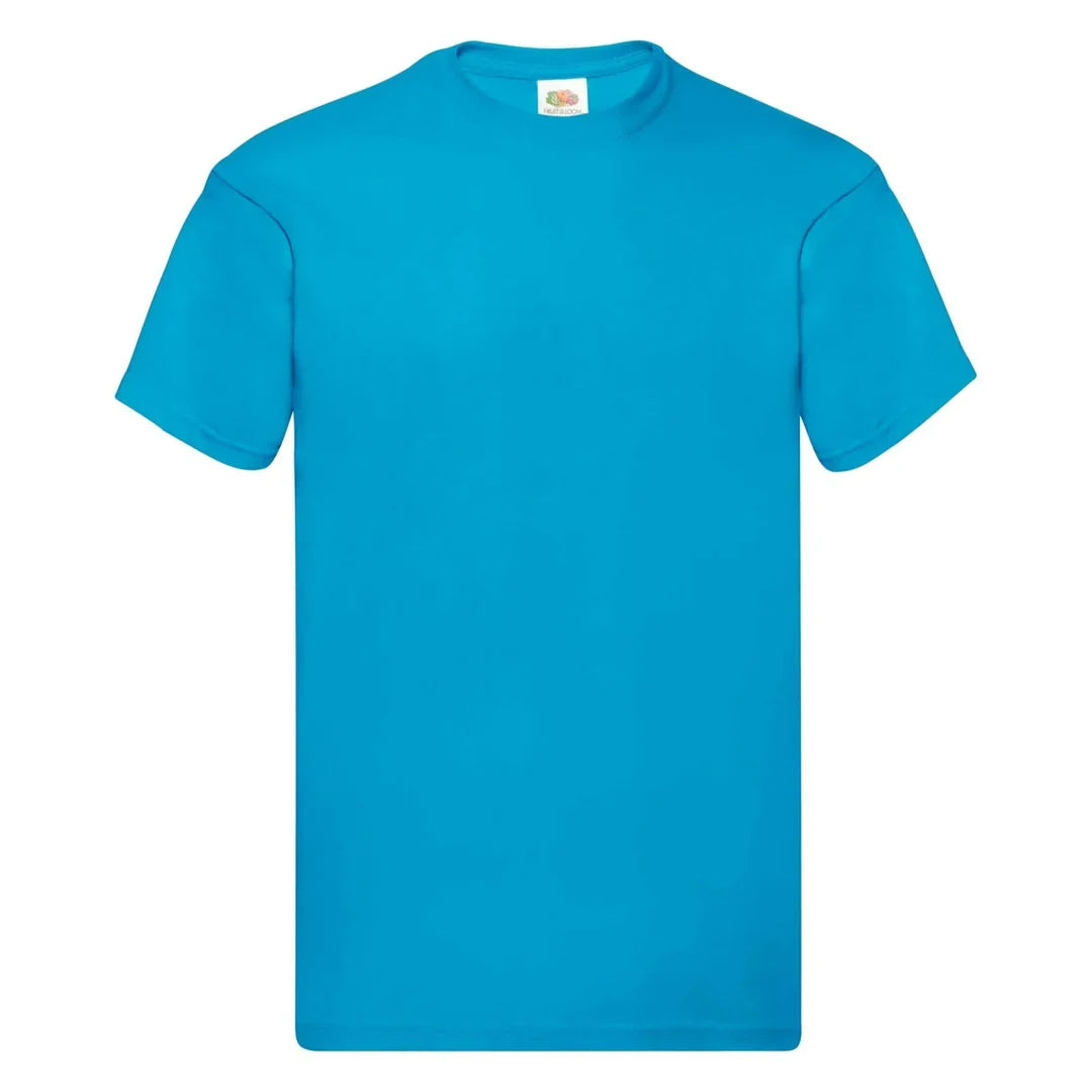 Fruit Of The Loom 61082 Men Original Taped Neck Cotton T-Shirt Main Color - COOZO