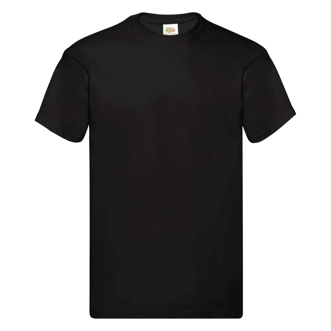 Fruit Of The Loom 61082 Men Original Taped Neck Cotton T-Shirt Main Color - COOZO