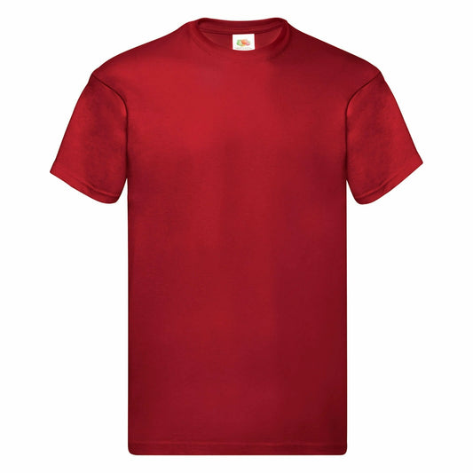 Fruit Of The Loom 61082 Men Original Taped Neck Cotton T-Shirt Other Color - COOZO