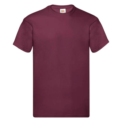Fruit Of The Loom 61082 Men Original Taped Neck Cotton T-Shirt Main Color - COOZO