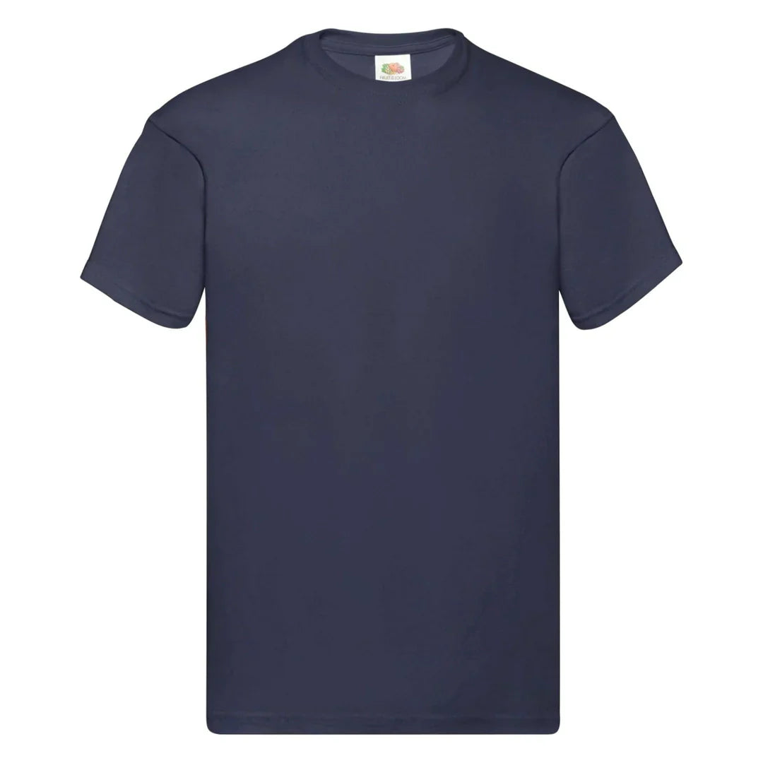 Fruit Of The Loom 61082 Men Original Taped Neck Cotton T-Shirt Main Color - COOZO