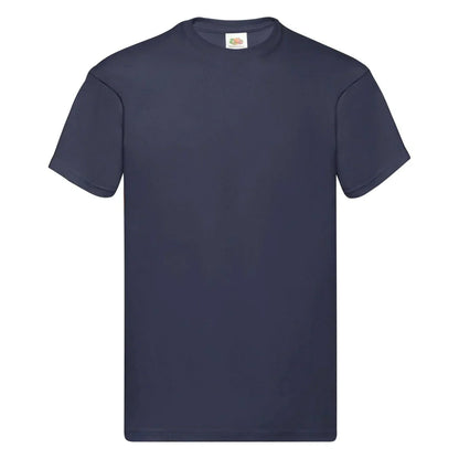 Fruit Of The Loom 61082 Men Original Taped Neck Cotton T-Shirt Main Color - COOZO