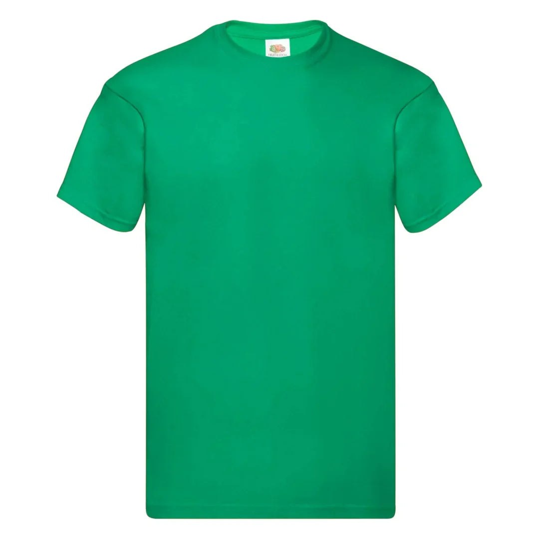Fruit Of The Loom 61082 Men Original Taped Neck Cotton T-Shirt Main Color - COOZO