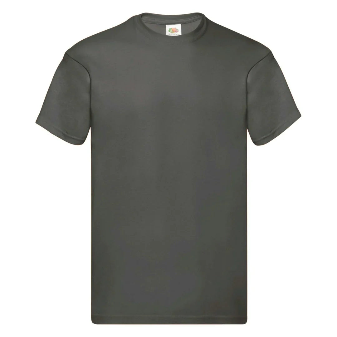 Fruit Of The Loom 61082 Men Original Taped Neck Cotton T-Shirt Other Color - COOZO