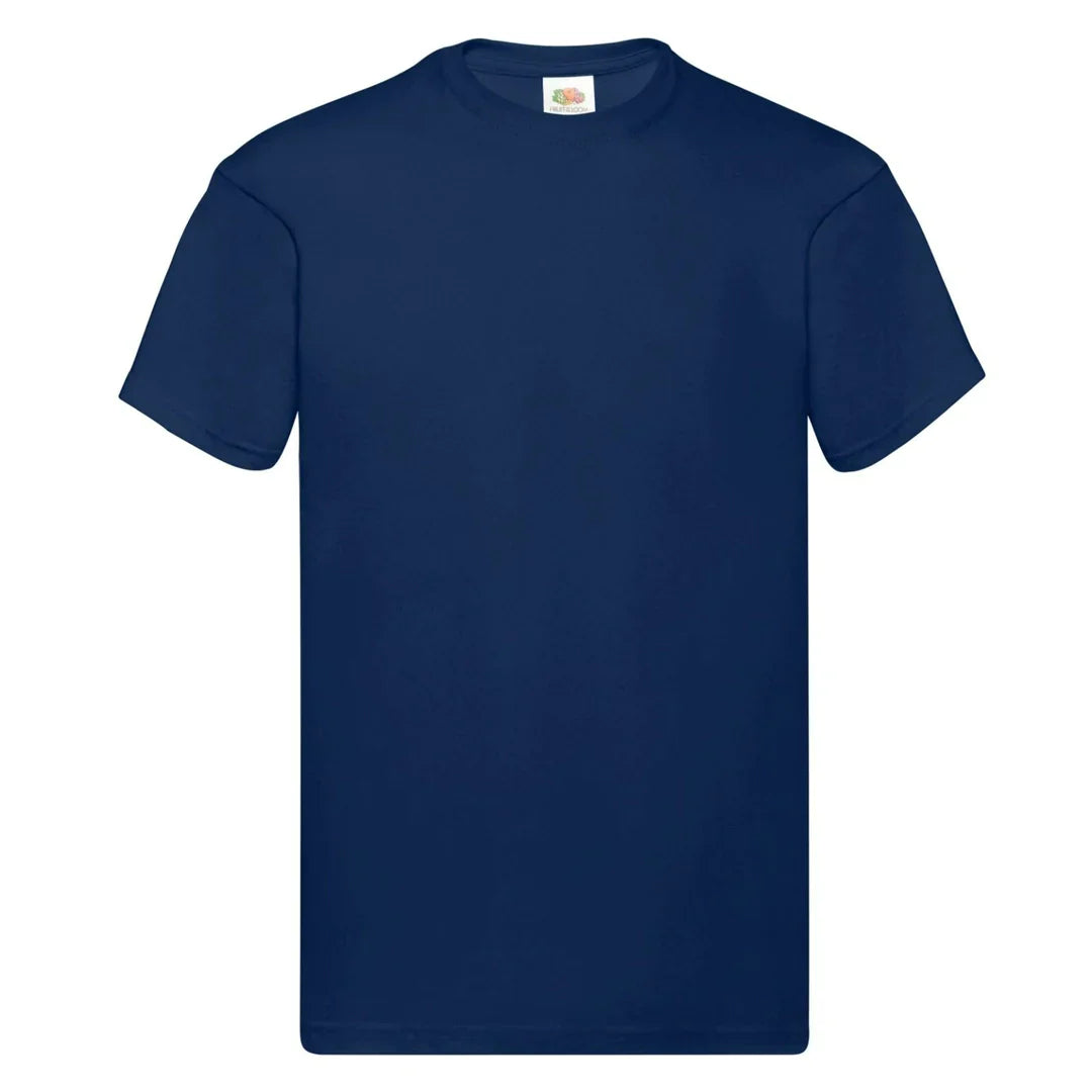 Fruit Of The Loom 61082 Men Original Taped Neck Cotton T-Shirt Main Color - COOZO