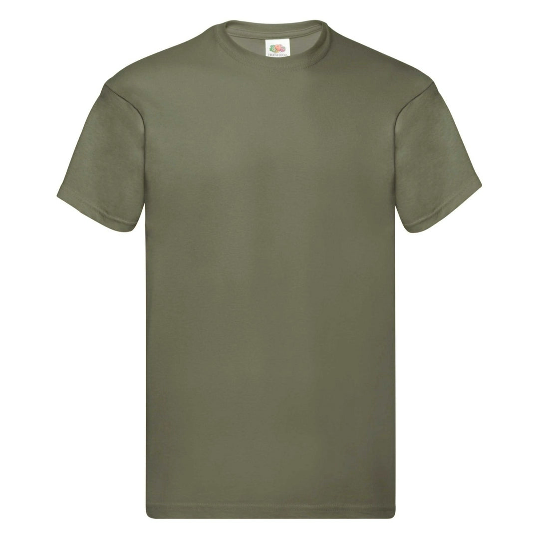 Fruit Of The Loom 61082 Men Original Taped Neck Cotton T-Shirt Other Color - COOZO