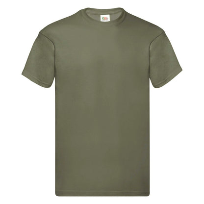 Fruit Of The Loom 61082 Men Original Taped Neck Cotton T-Shirt Other Color - COOZO