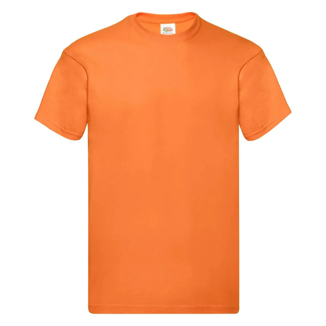 Fruit Of The Loom 61082 Men Original Taped Neck Cotton T-Shirt Main Color - COOZO