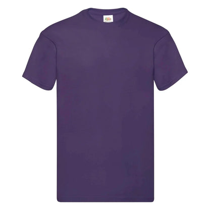 Fruit Of The Loom 61082 Men Original Taped Neck Cotton T-Shirt Main Color - COOZO