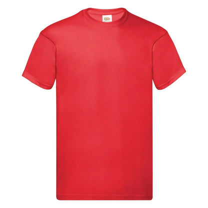 Fruit Of The Loom 61082 Men Original Taped Neck Cotton T-Shirt Main Color - COOZO
