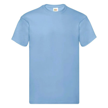 Fruit Of The Loom 61082 Men Original Taped Neck Cotton T-Shirt Main Color - COOZO
