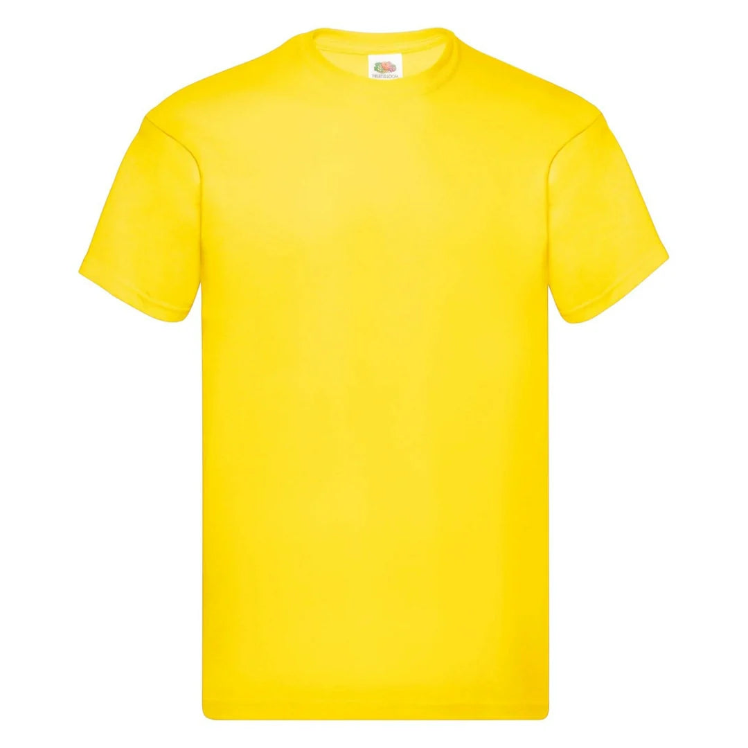 Fruit Of The Loom 61082 Men Original Taped Neck Cotton T-Shirt Main Color - COOZO