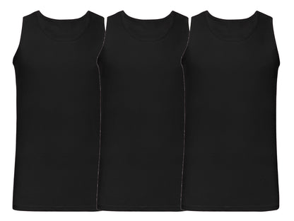 Fruit Of The Loom 61098 Pack of 3 Men's Valueweight Athletic Vests 100% Cotton