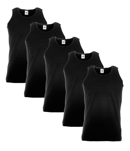 Fruit Of The Loom 61098 Valueweight Athletic Vest 165gsm Adult 5 pack - COOZO