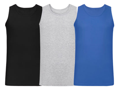 Fruit Of The Loom 61098 Pack of 3 Men's Valueweight Athletic Vests 100% Cotton