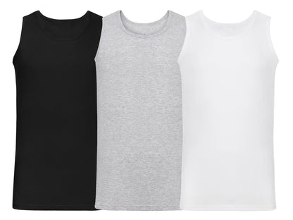 Fruit Of The Loom 61098 Pack of 3 Men's Valueweight Athletic Vests 100% Cotton