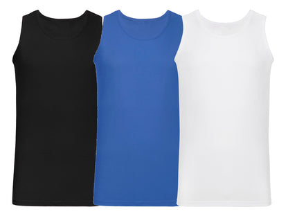 Fruit Of The Loom 61098 Pack of 3 Men's Valueweight Athletic Vests 100% Cotton