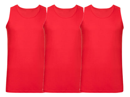 Fruit Of The Loom 61098 Pack of 3 Men's Valueweight Athletic Vests 100% Cotton