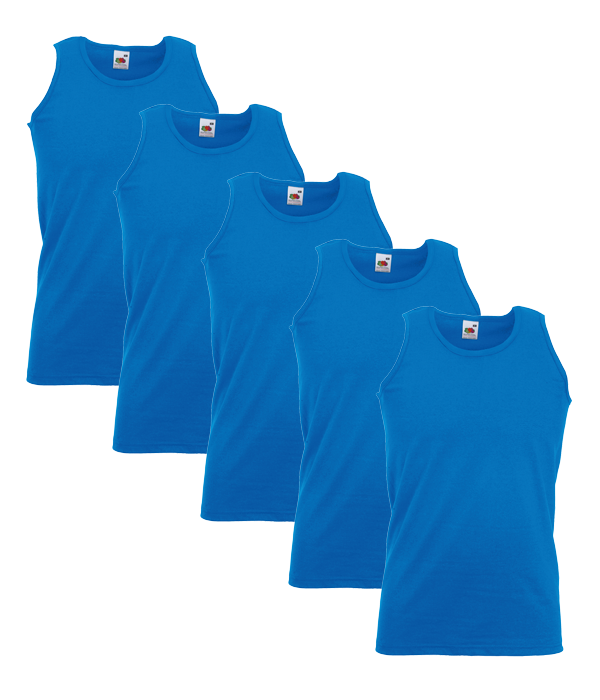 Fruit Of The Loom 61098 Valueweight Athletic Vest 165gsm Adult 5 pack - COOZO