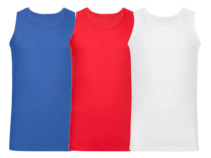 Fruit Of The Loom 61098 Pack of 3 Men's Valueweight Athletic Vests 100% Cotton