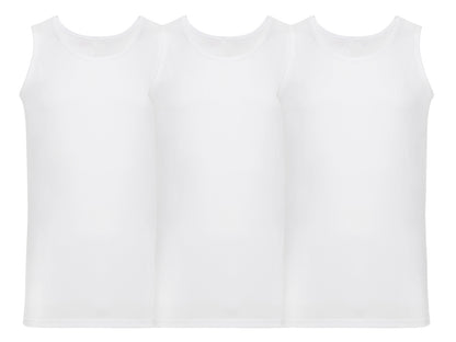 Fruit Of The Loom 61098 Pack of 3 Men's Valueweight Athletic Vests 100% Cotton