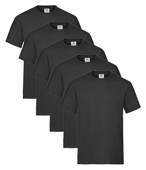 Fruit Of The Loom 61212 Men's Heavy T 5 pack - COOZO