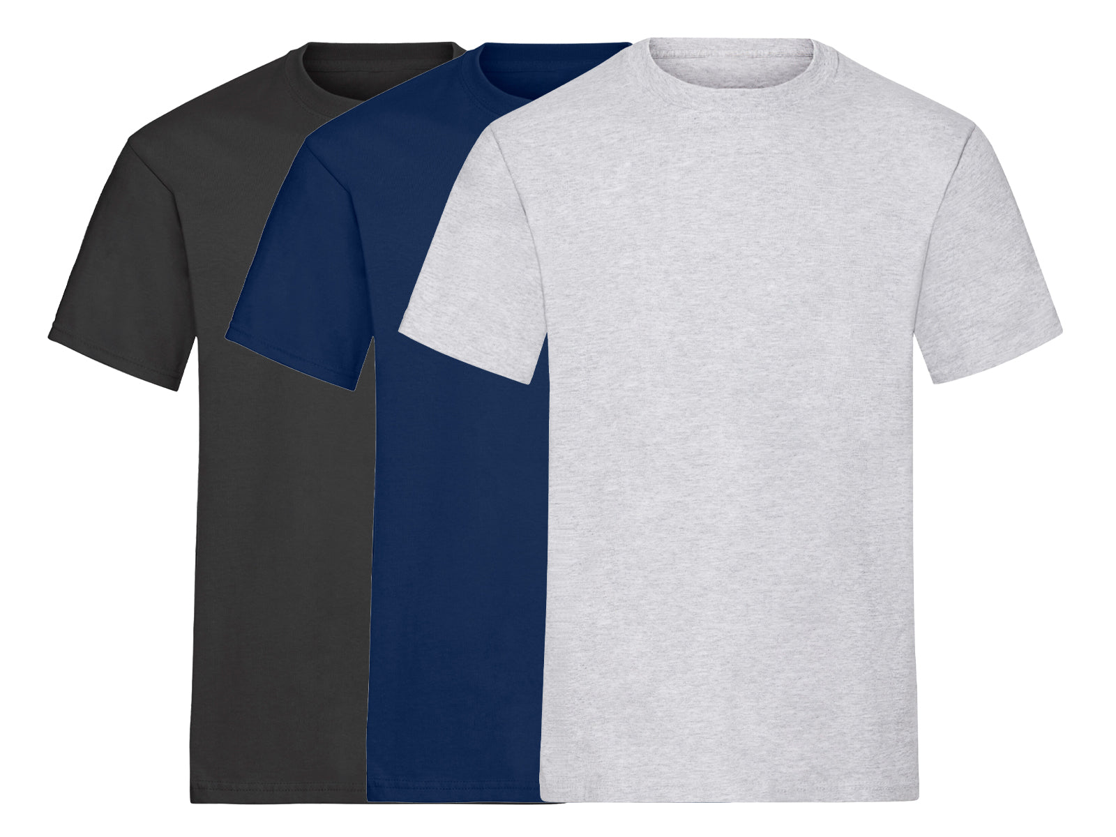 Fruit Of The Loom 61212 Pack of 3 Men's Heavy Short-Sleeved T-Shirts 100% Cotton Casual or Work Wear - COOZO